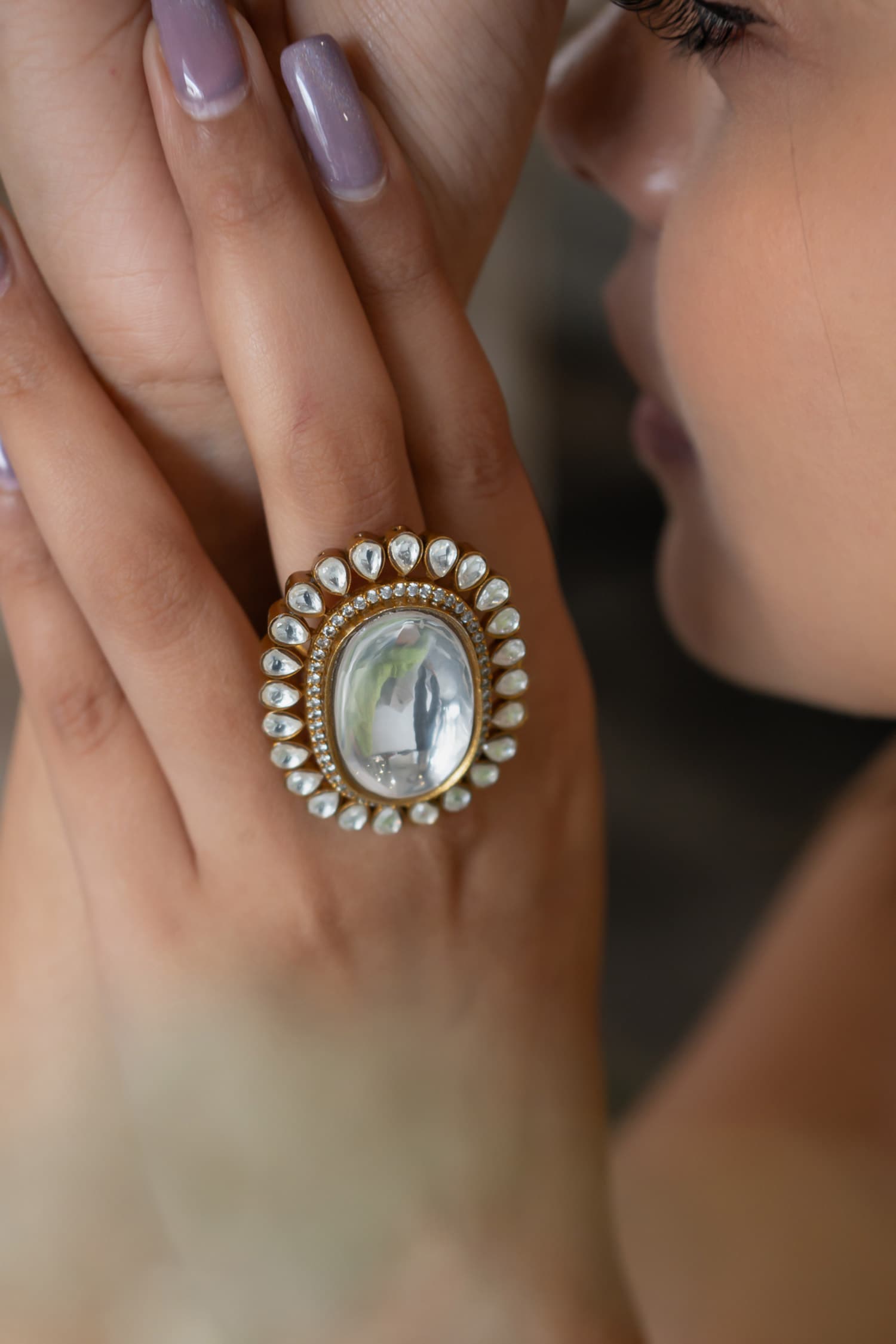 Polki Embellished Ring 