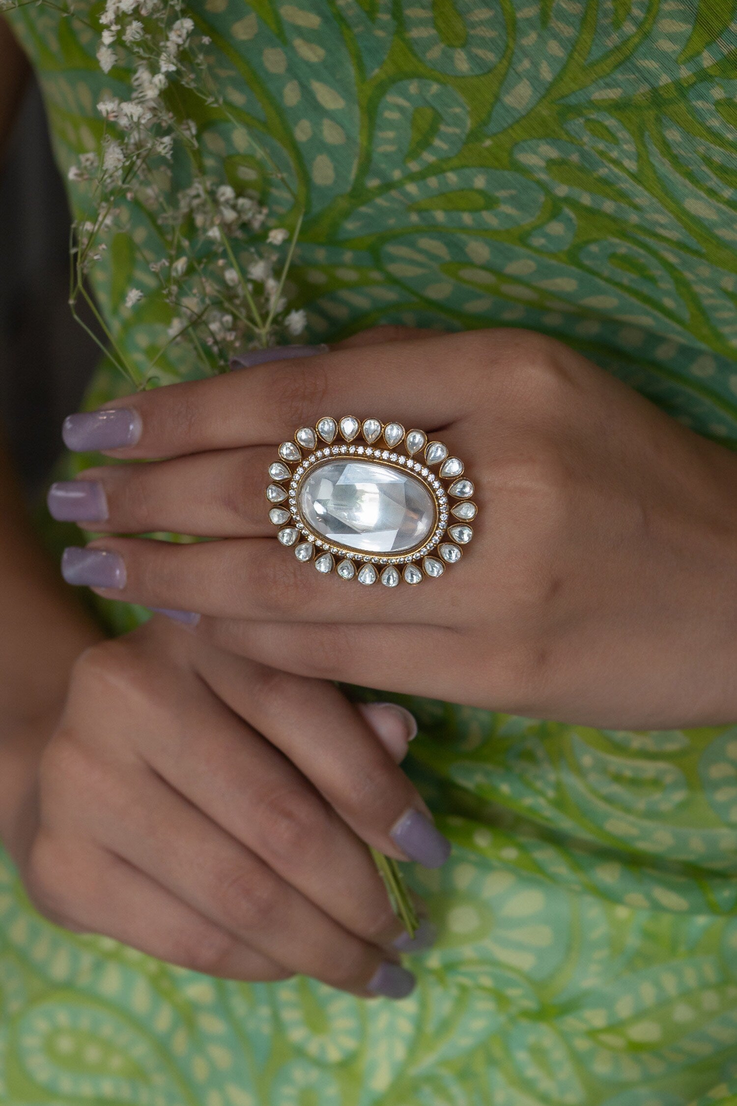 Polki Embellished Ring 