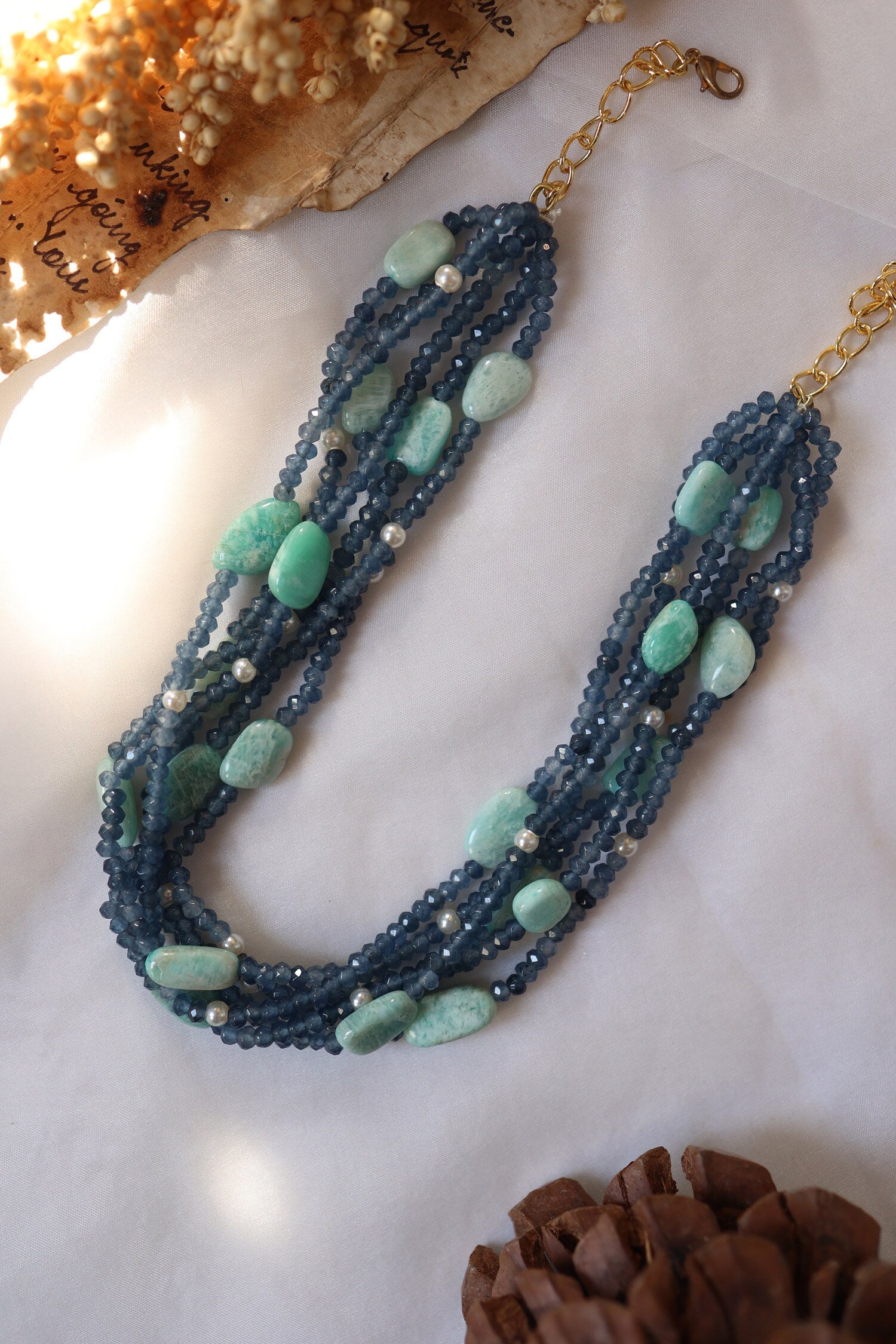 Stone Embellished Multi Layered Necklace 