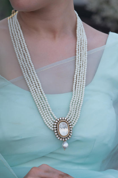 Polki & Pearl Embellished Necklace 