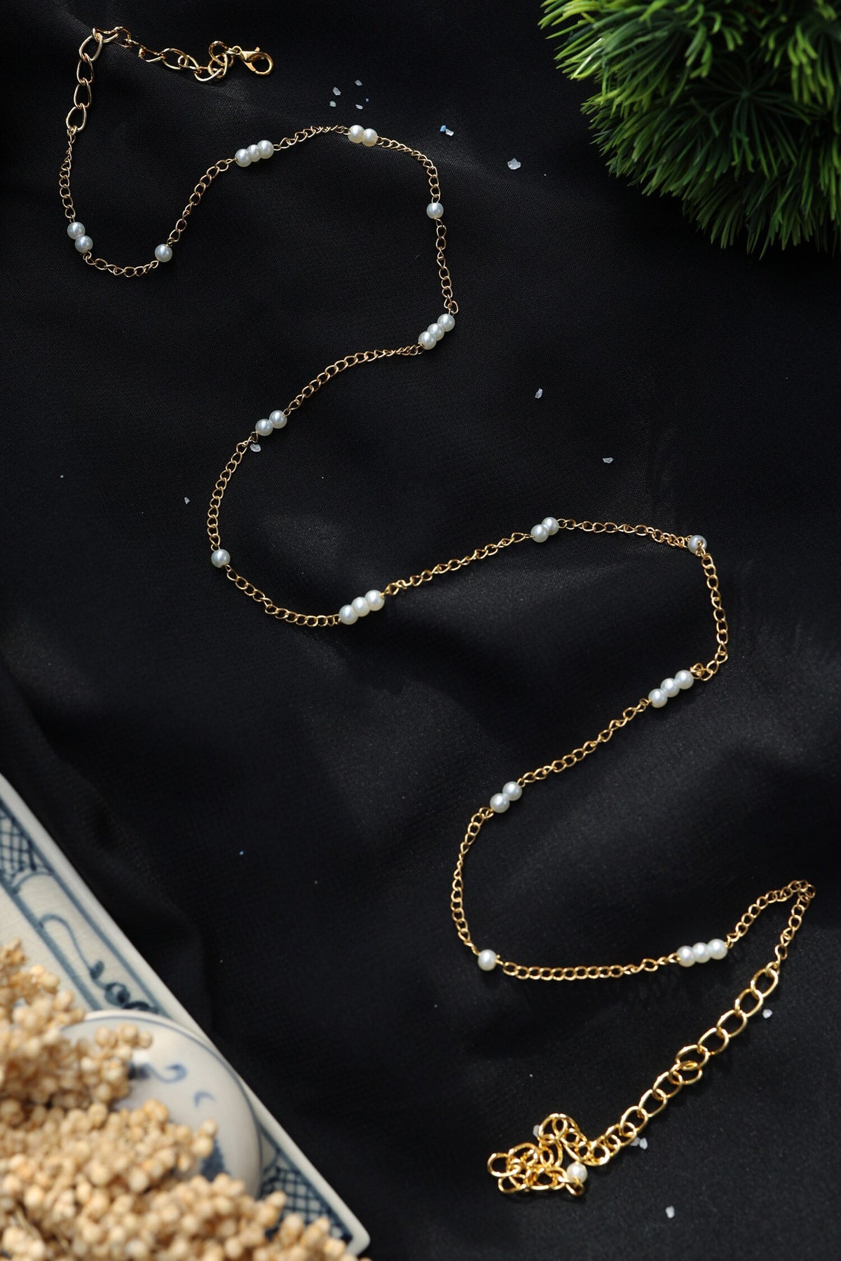Gold Shell Pearls Kamarbandh 