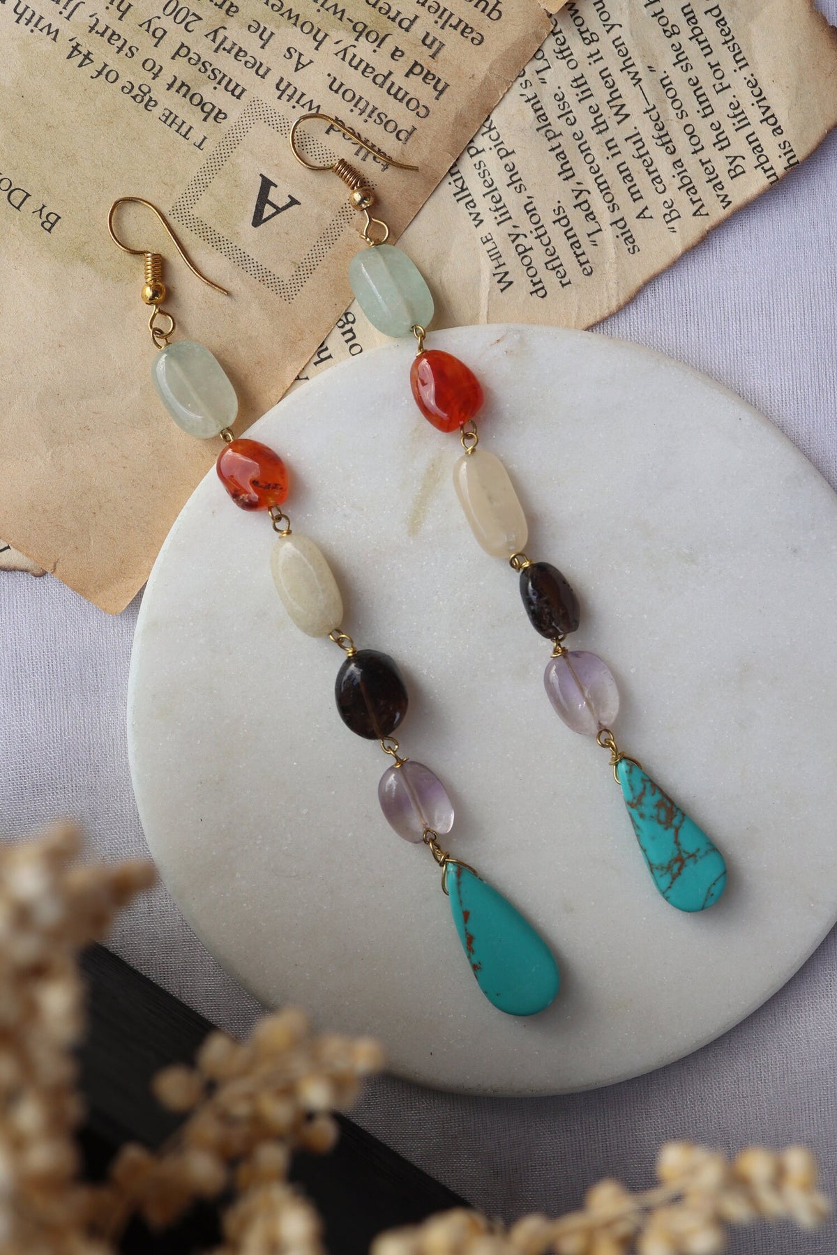 Embellished Long Earrings 
