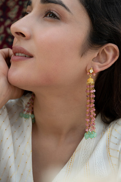 Embellished Long Jhumka Earrings 