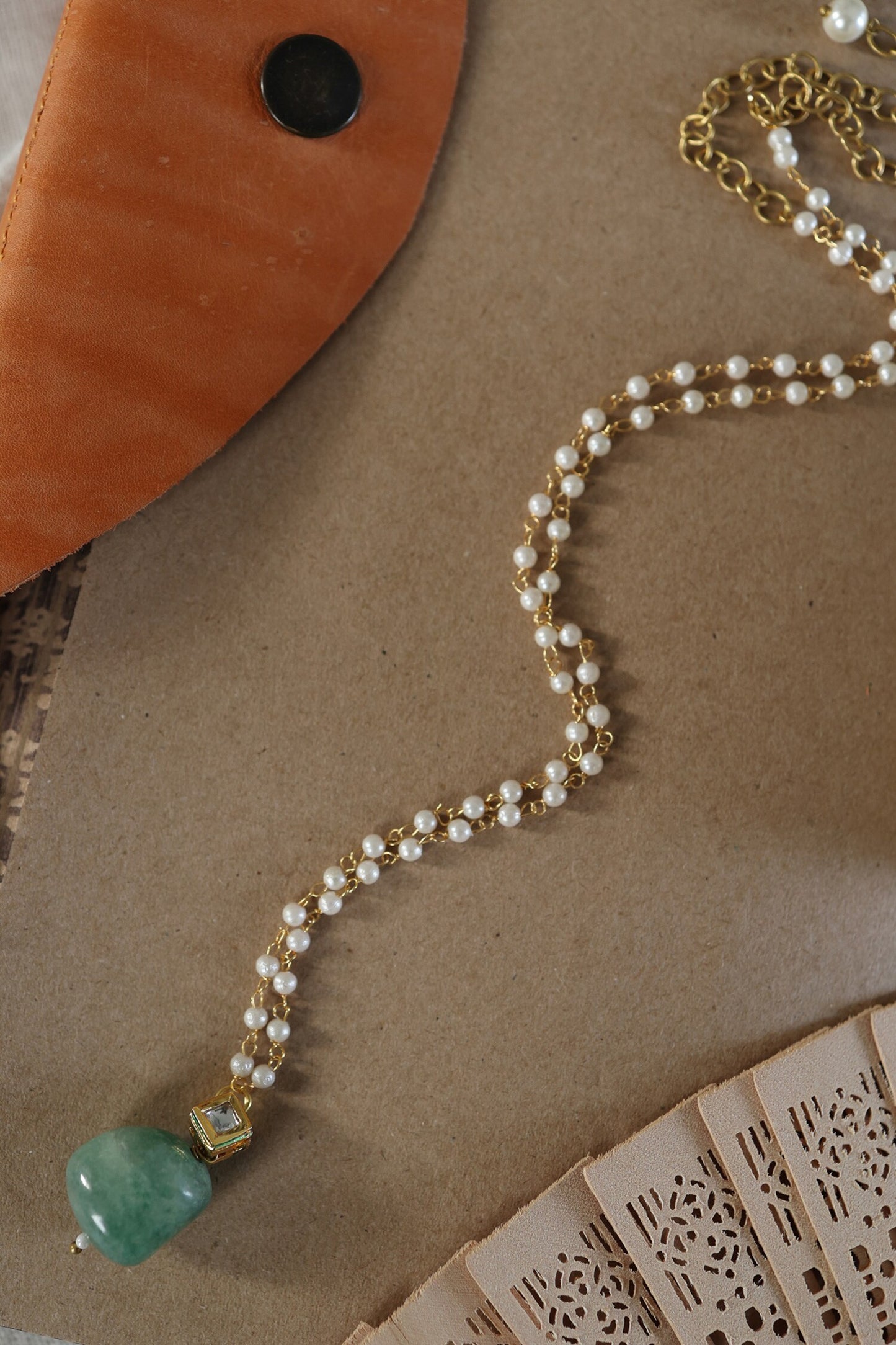 Embellished Long Pendant Necklace 