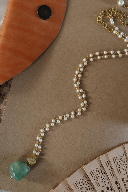 Embellished Long Pendant Necklace 