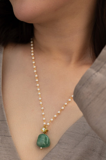 Embellished Long Pendant Necklace 