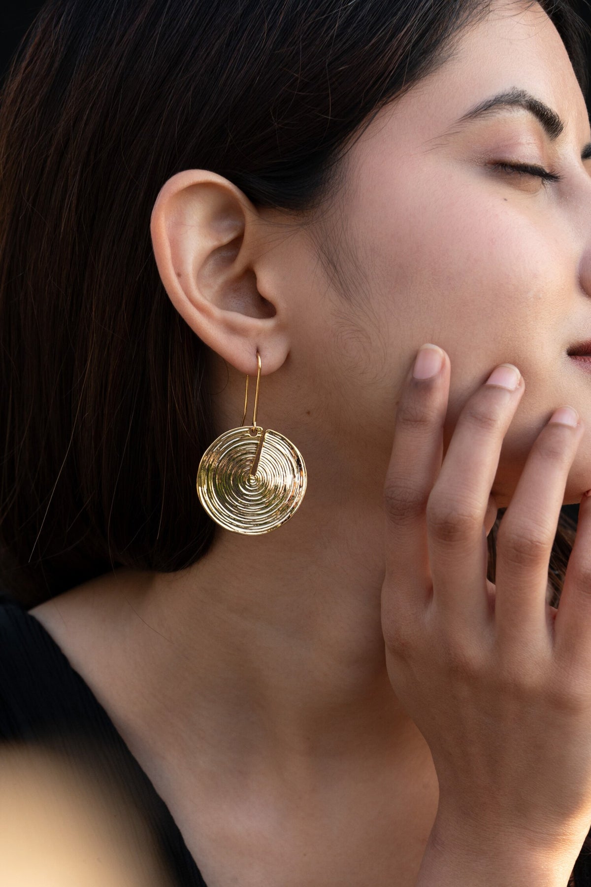 Spiral Textured Hoops 