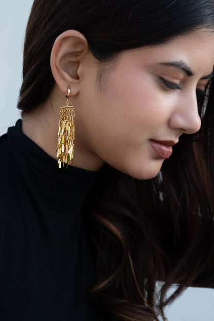 Geometric Carved Danglers 