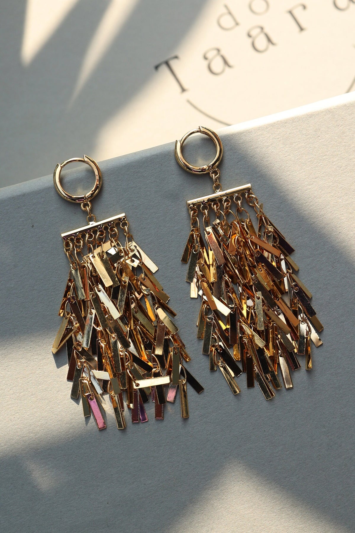 Geometric Carved Danglers 