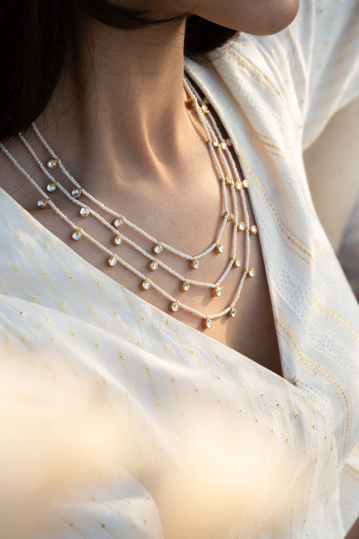 Kundan Embellished Layered Necklace 