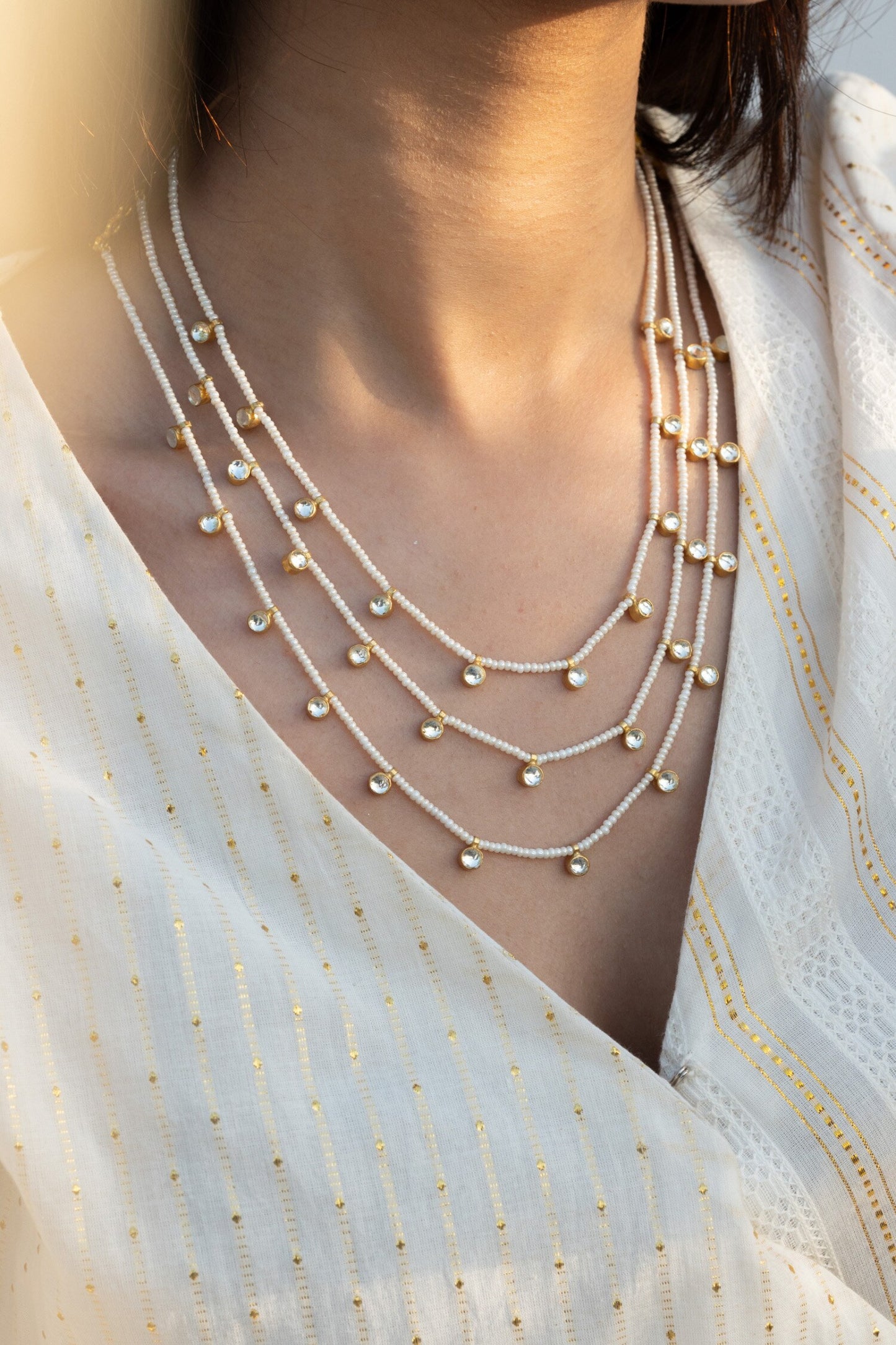 Kundan Embellished Layered Necklace 