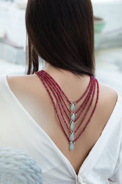 Shell Pearl Embellished Layered Necklace 