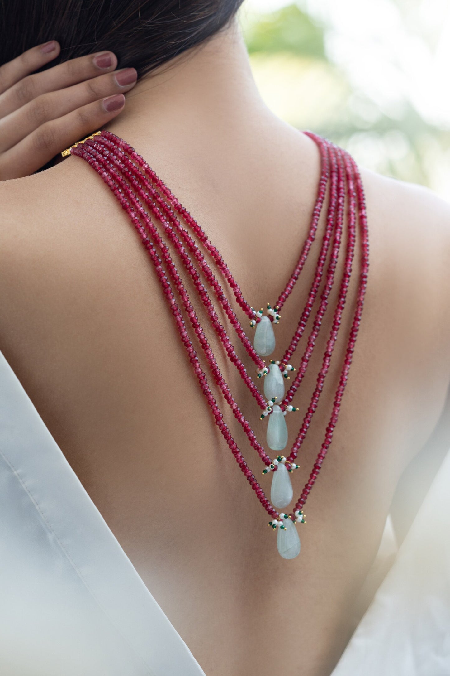 Shell Pearl Embellished Layered Necklace 