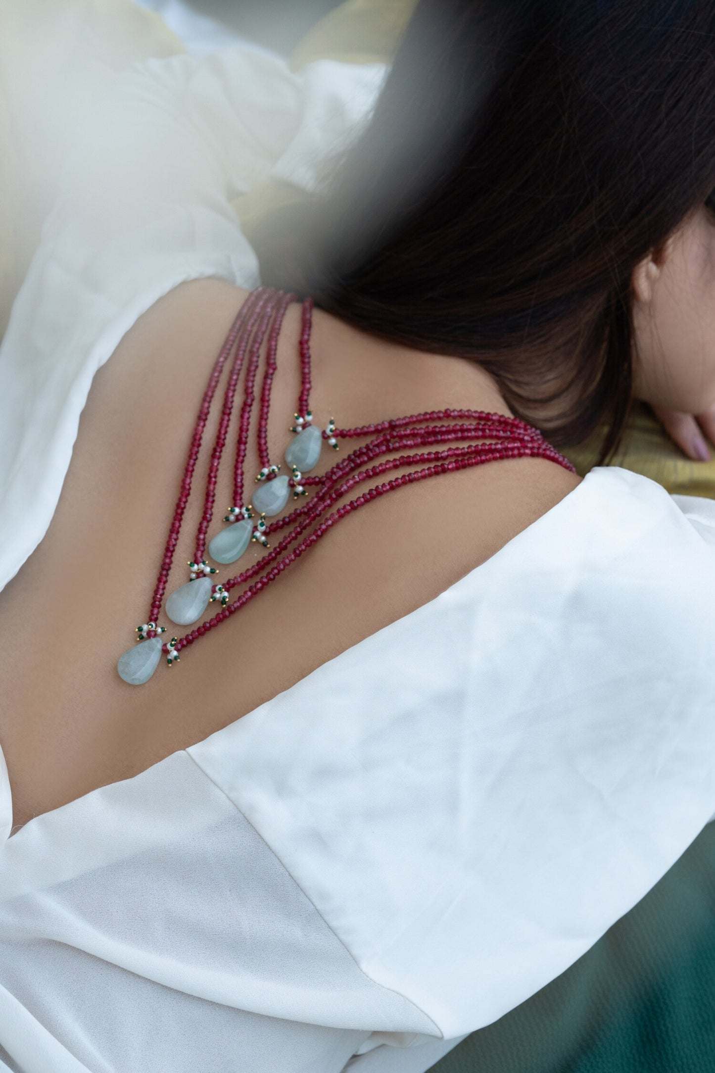 Shell Pearl Embellished Layered Necklace 