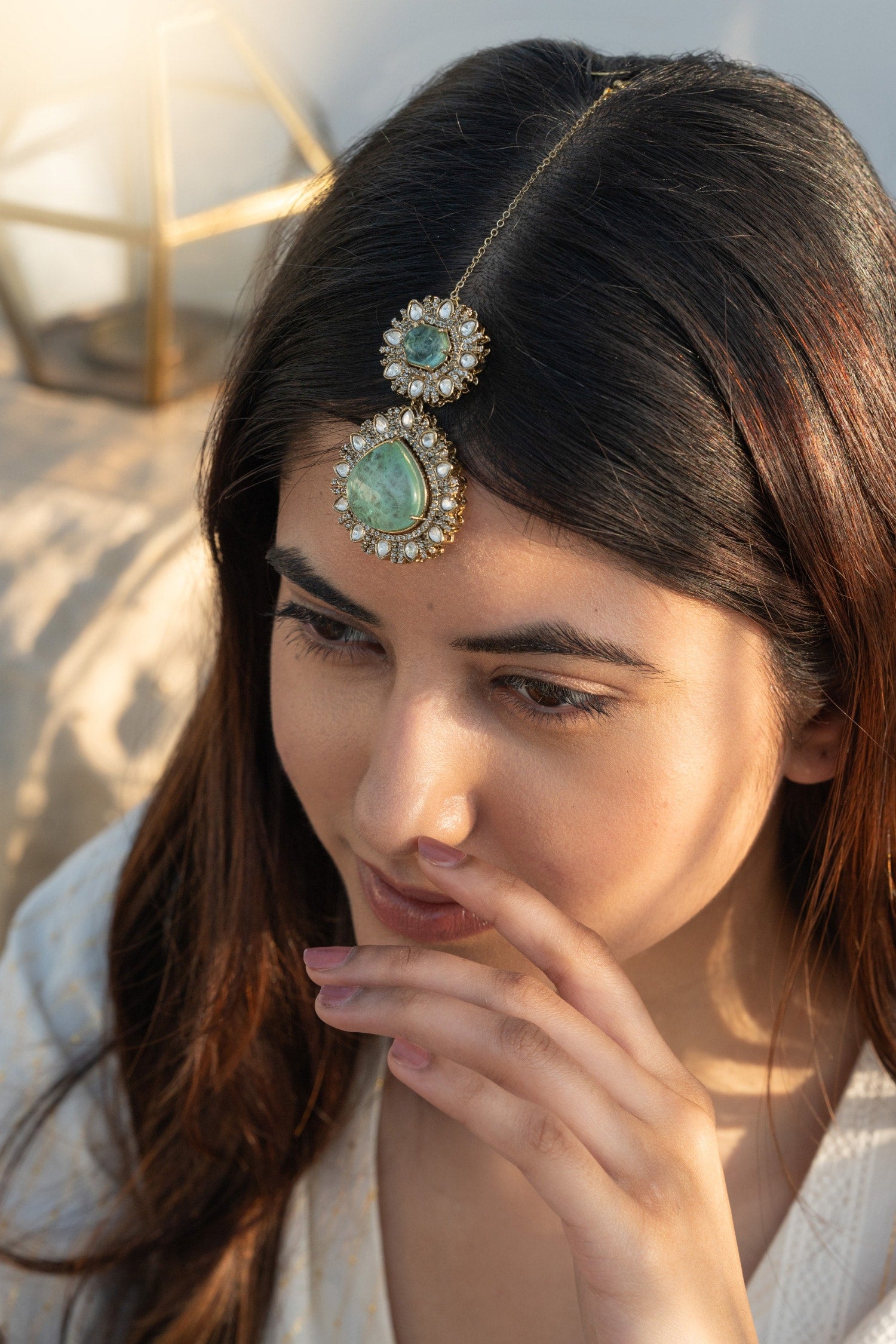 Victorian Polki Embellished Maangtikka 