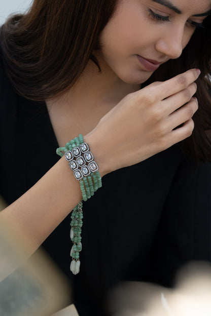Faux Diamond Studded Bracelet 