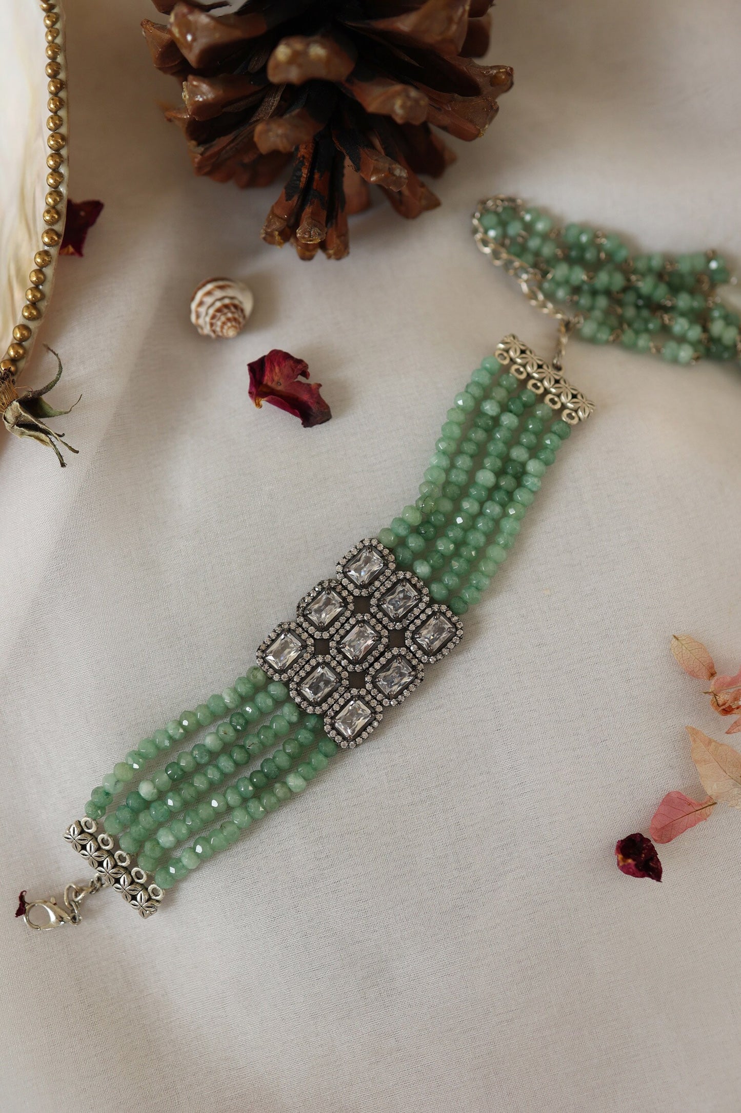 Faux Diamond Studded Bracelet 