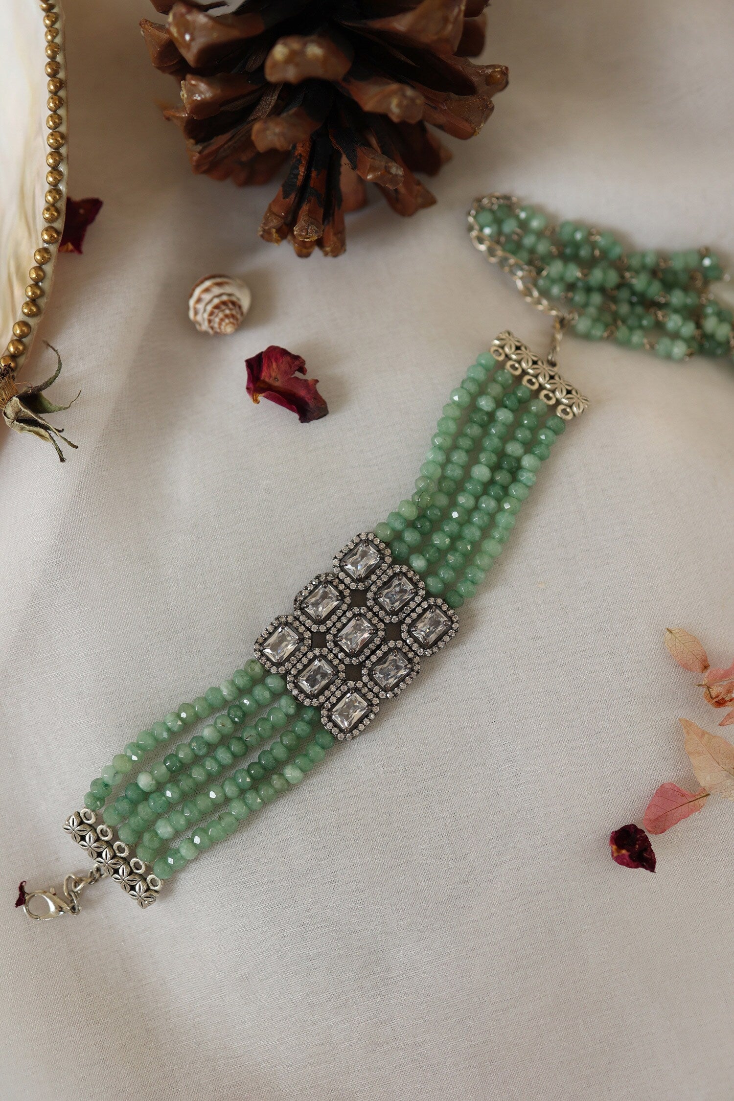 Faux Diamond Studded Bracelet 