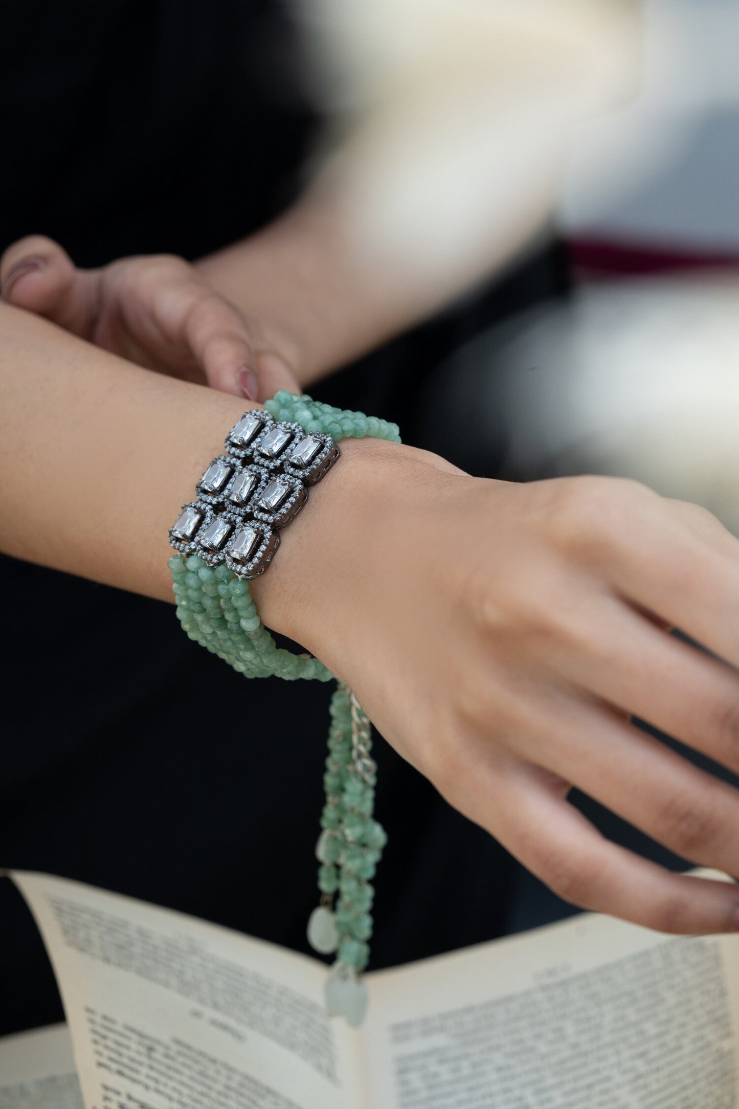 Faux Diamond Studded Bracelet 