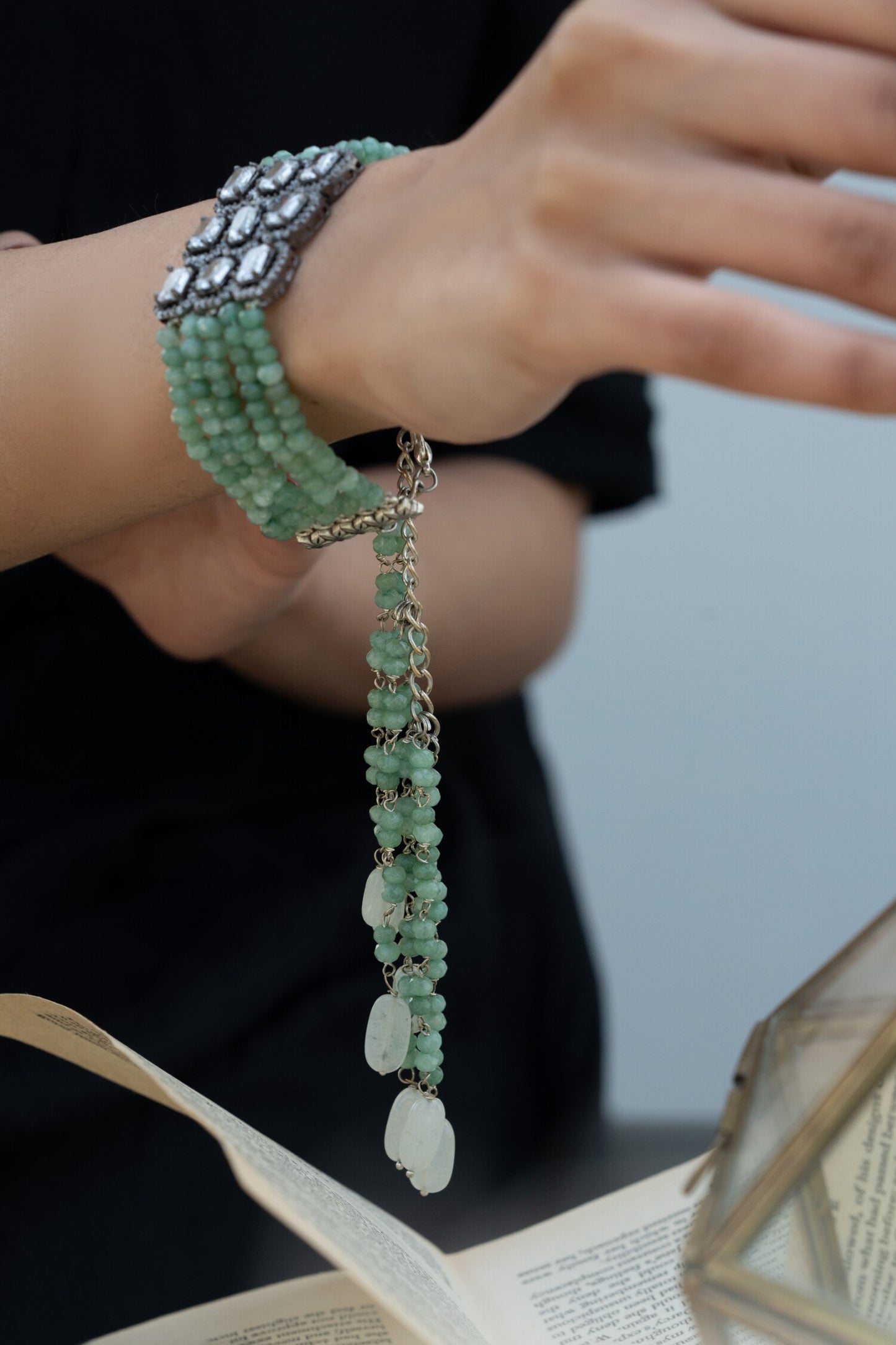 Faux Diamond Studded Bracelet 