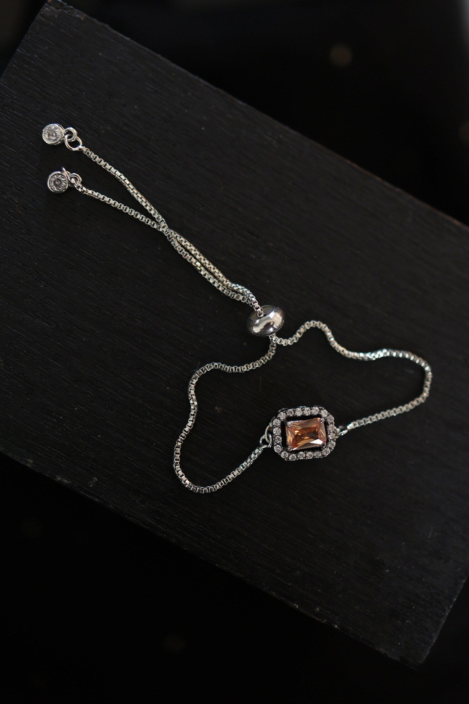 Faux Diamond Chain Bracelet 