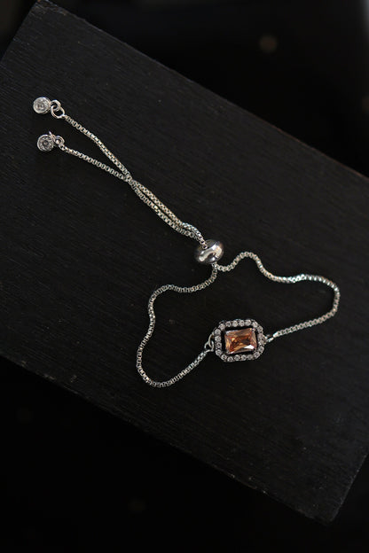 Faux Diamond Chain Bracelet 