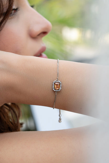 Faux Diamond Chain Bracelet 