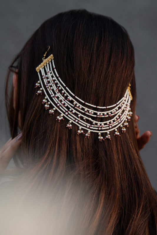 Shell Pearl Multi-Layer Braid Pin 