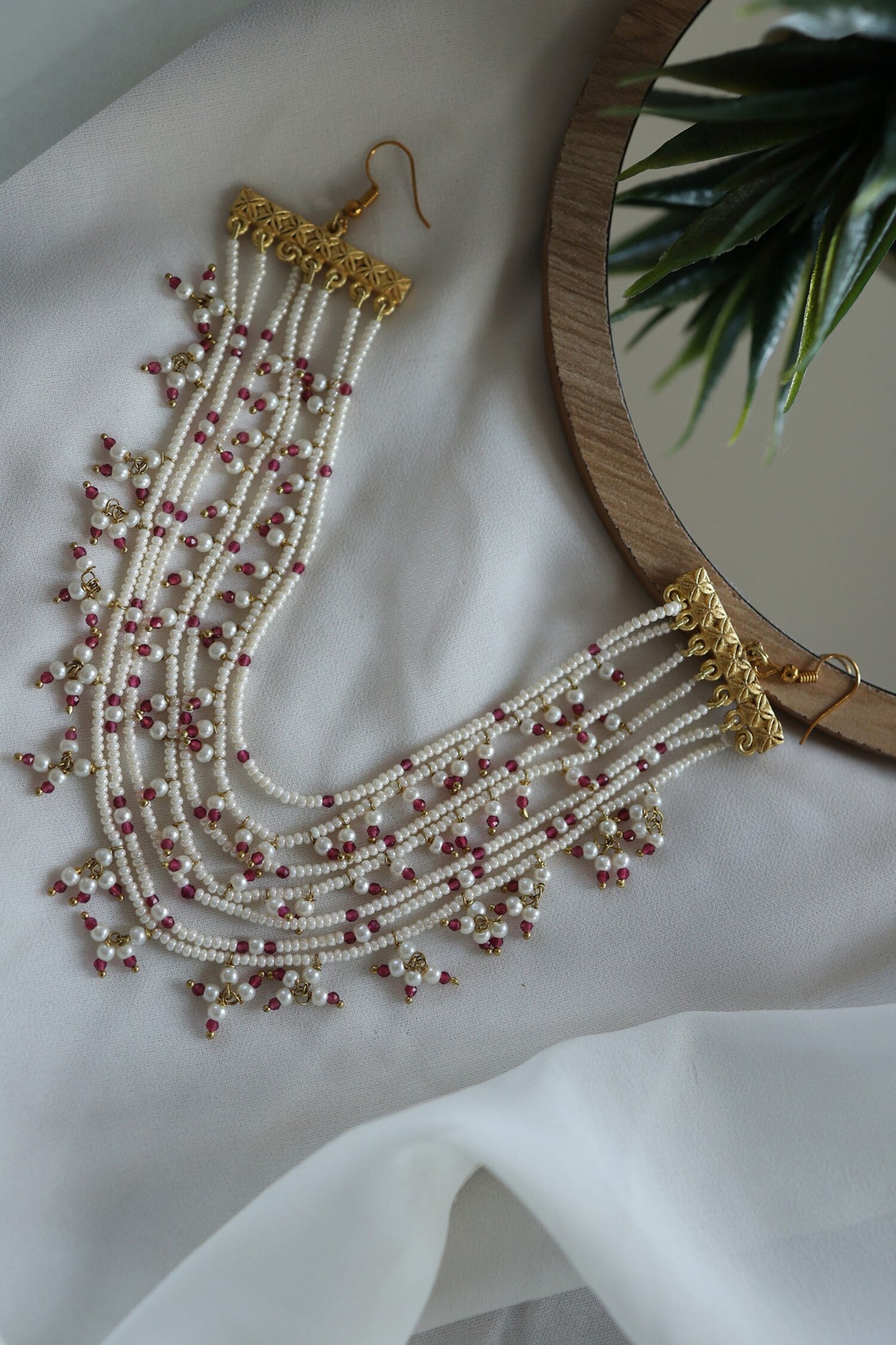 Shell Pearl Multi-Layer Braid Pin 
