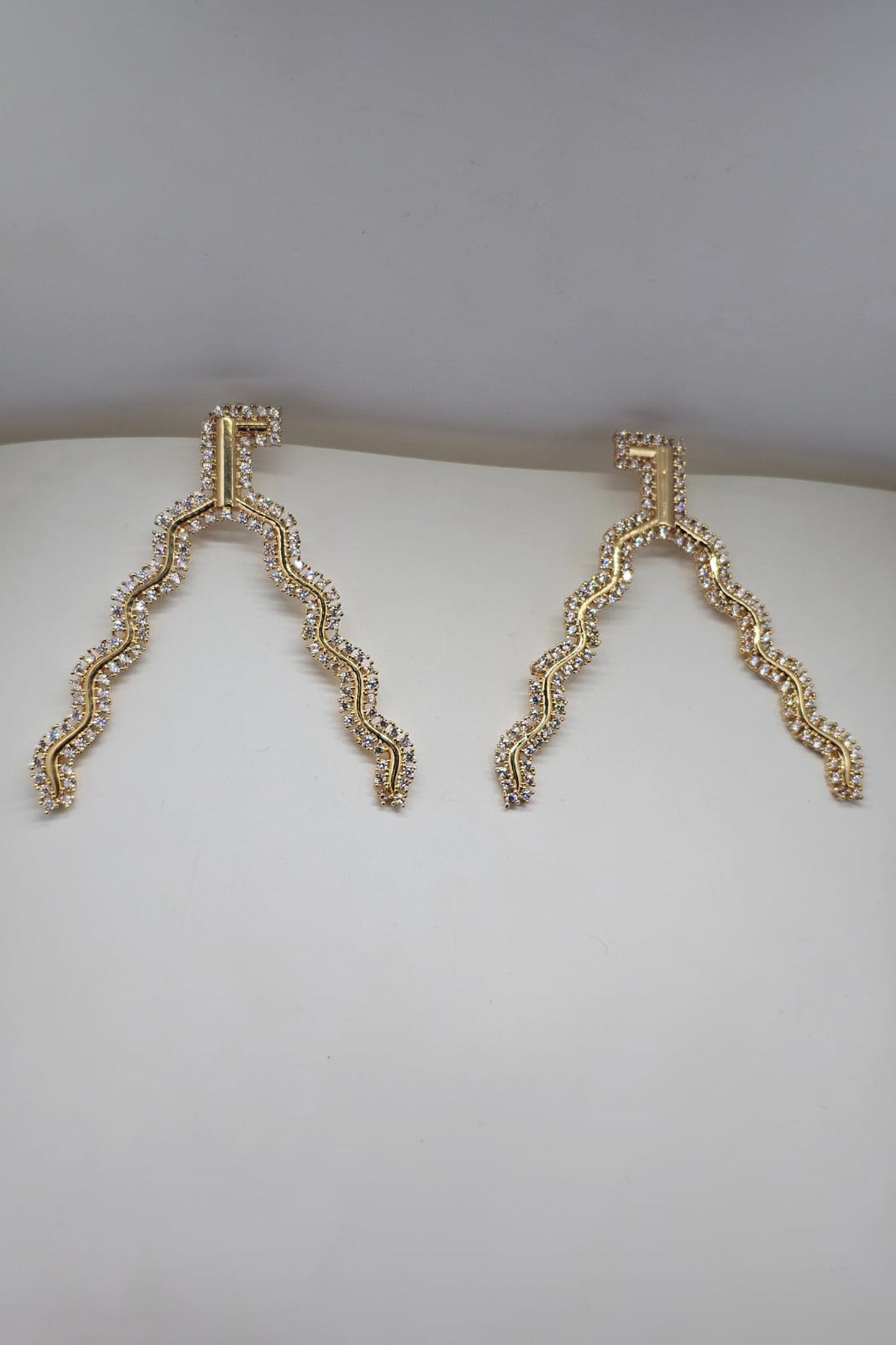 Two Way Stone Embellished Earrings 