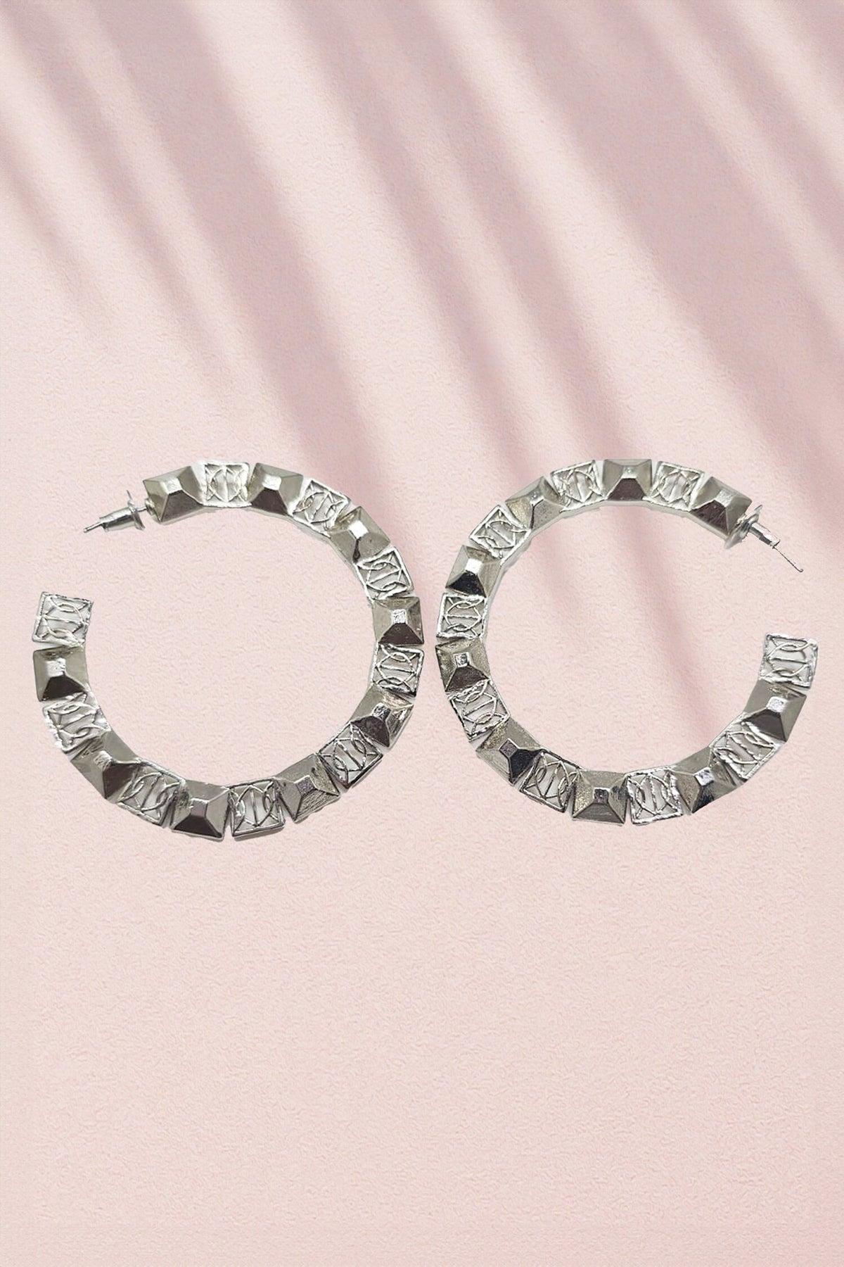 Textured Spaced Hoops 