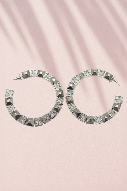 Textured Spaced Hoops 