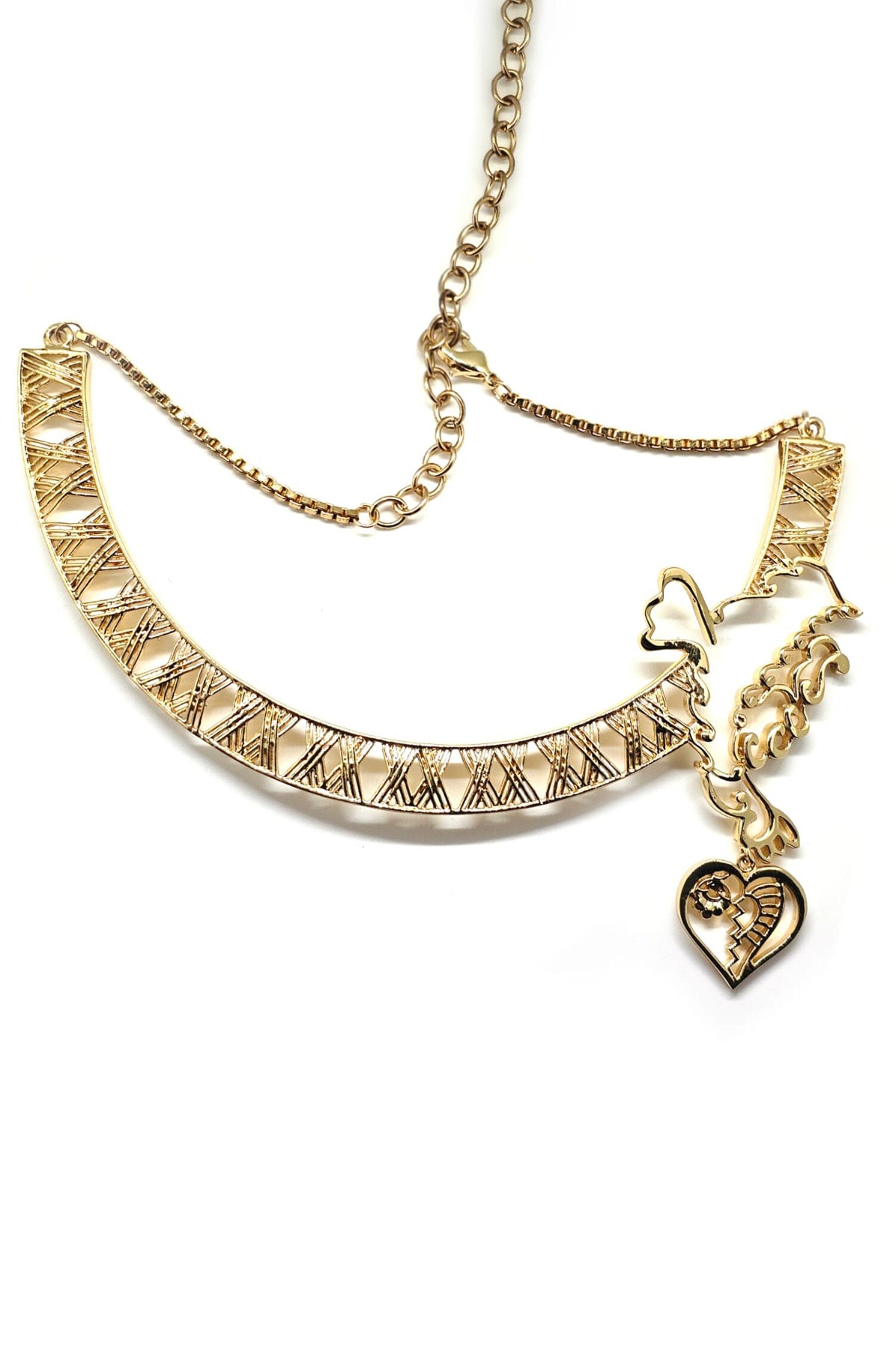 Heart Handle Pendant Necklace 