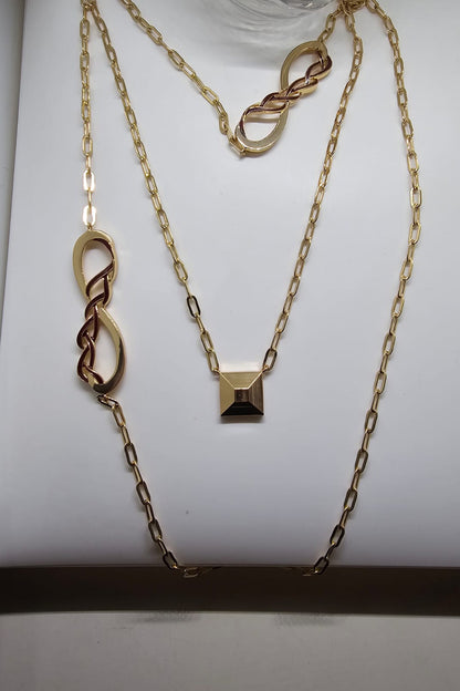 Infinity Stacked Chain Necklace 