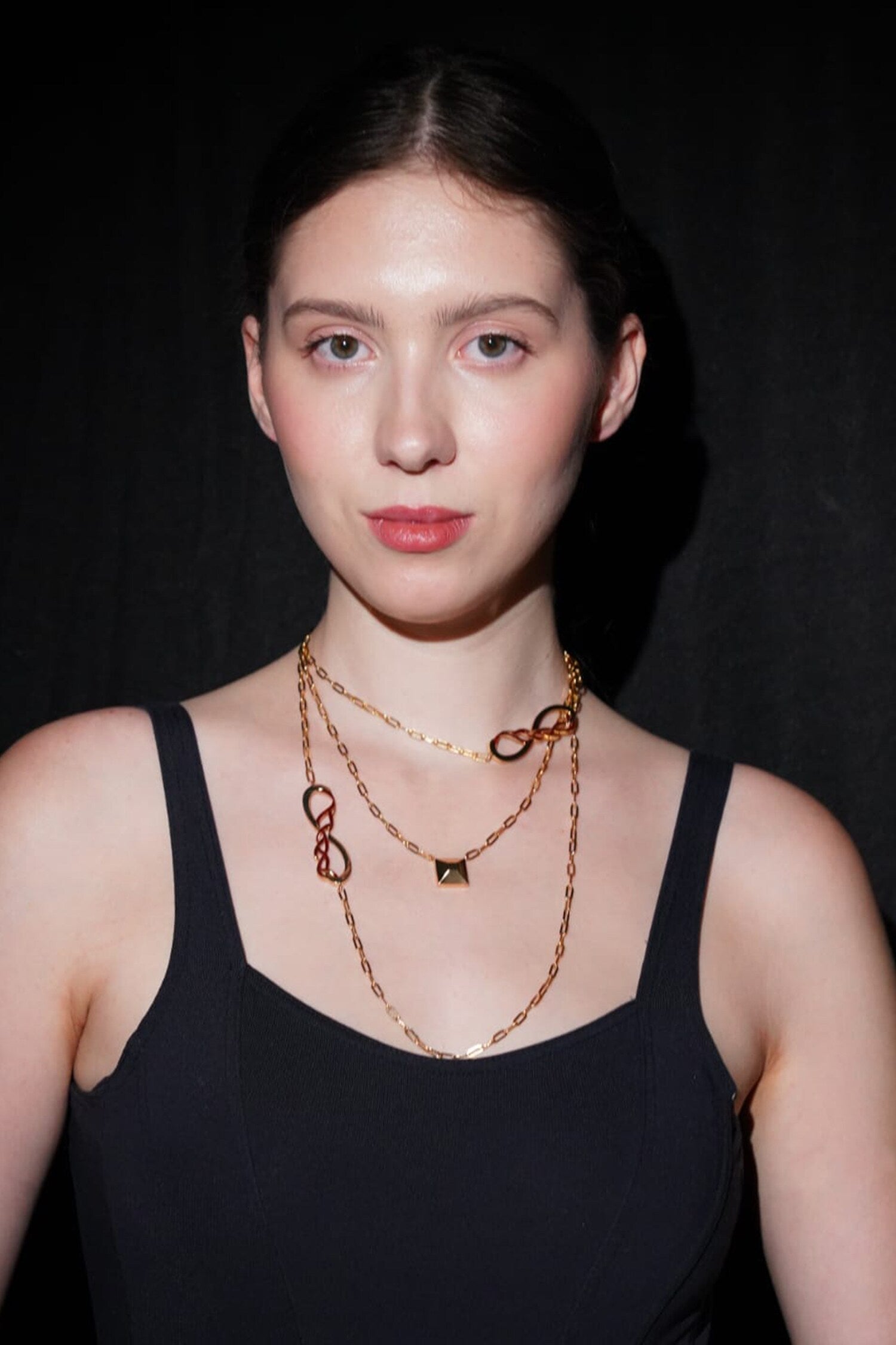 Infinity Stacked Chain Necklace 