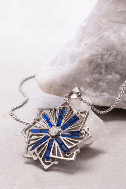 Caree Stone Embellished Pendant Necklace 