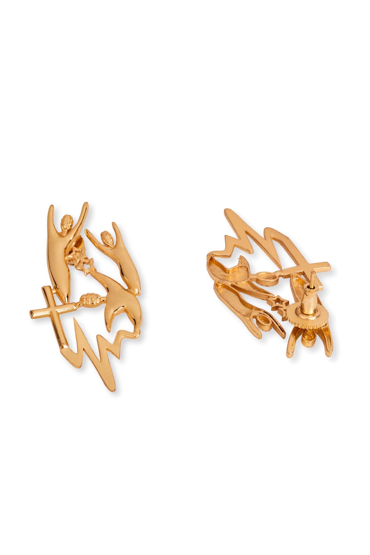 La Croix Textured Stud Earrings 