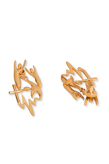La Croix Textured Stud Earrings 