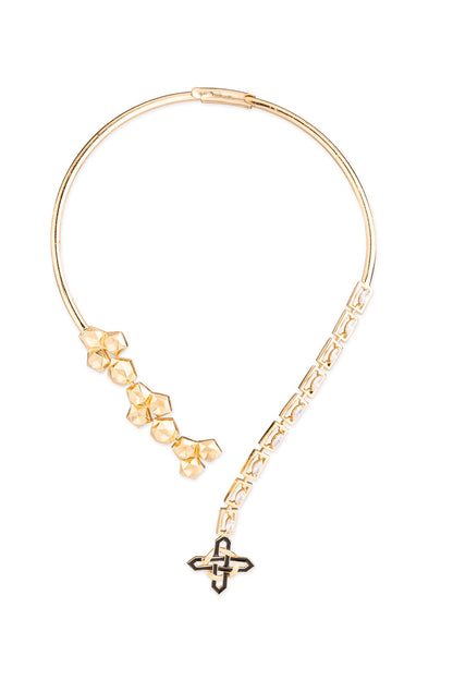 Lerez Stone Studded Lariat Necklace 