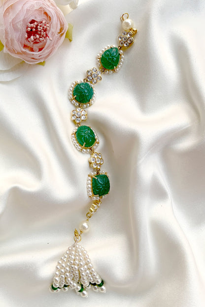 Chhaya Polki & Pearl Embellished Bracelet 