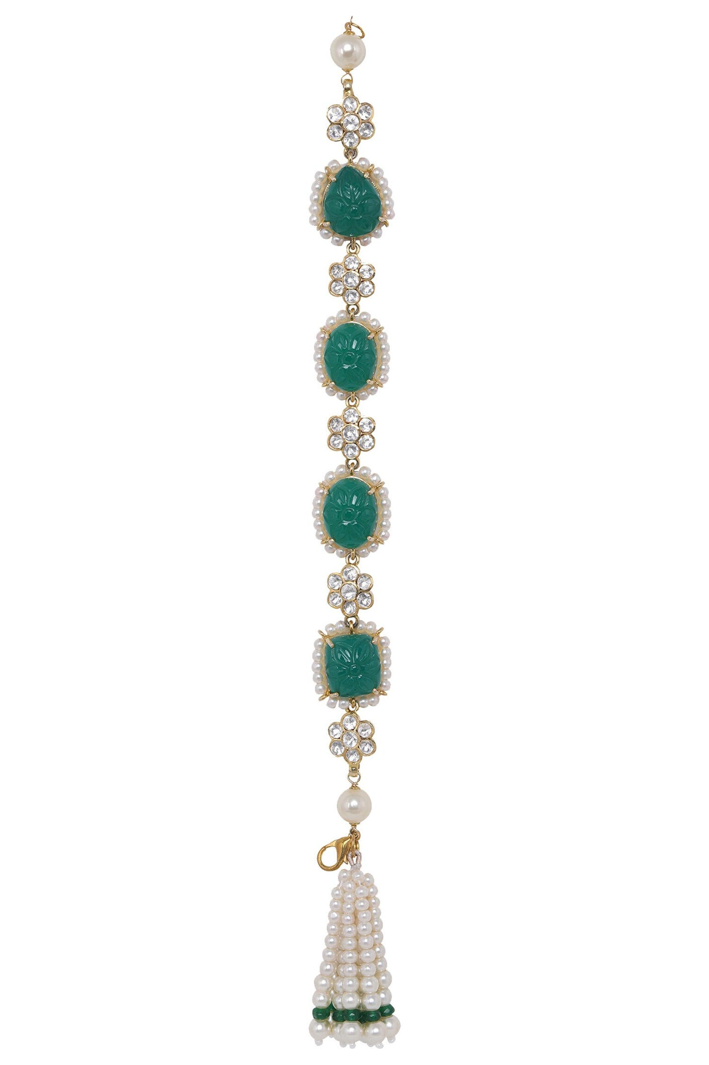 Chhaya Polki & Pearl Embellished Bracelet 