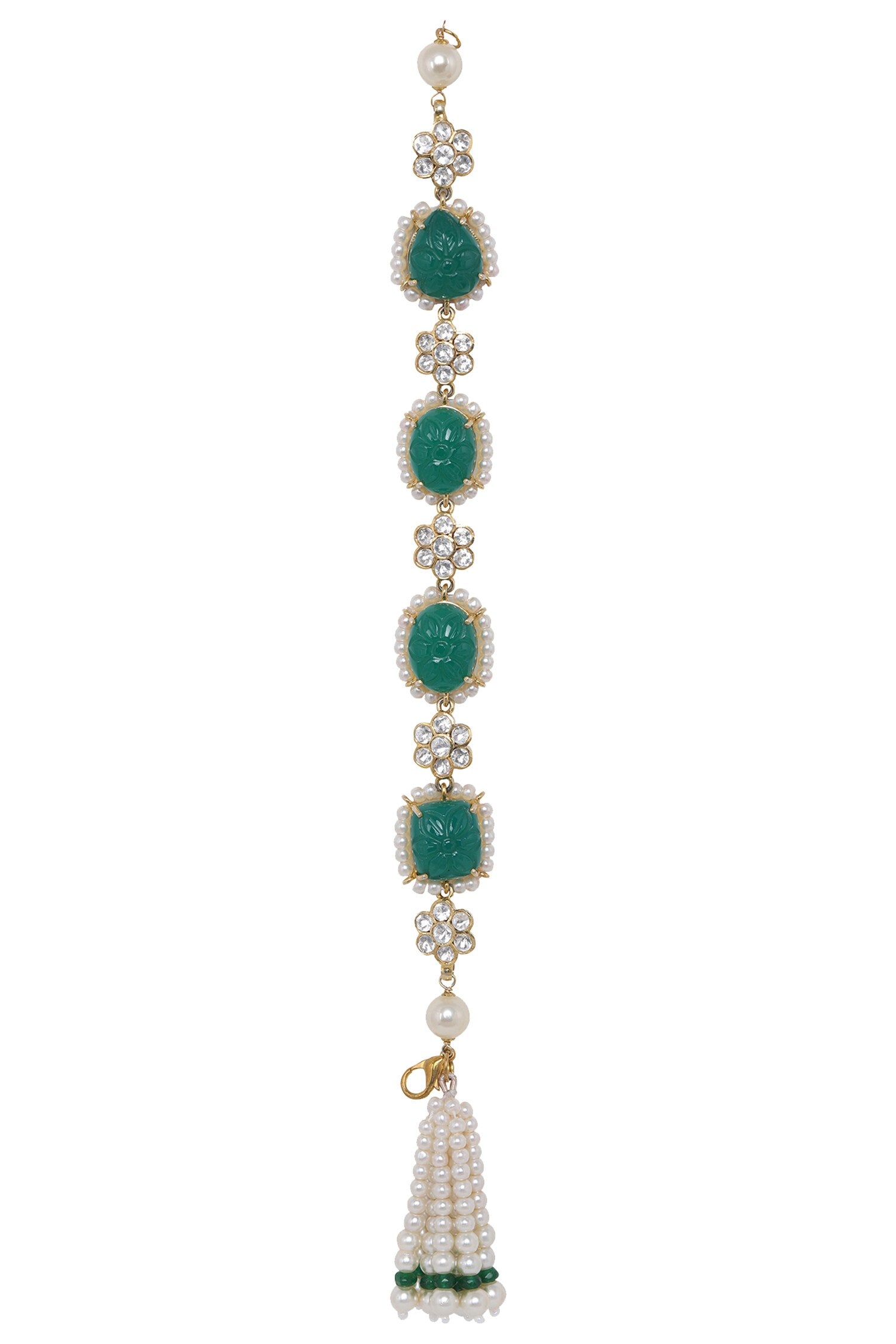 Chhaya Polki & Pearl Embellished Bracelet 