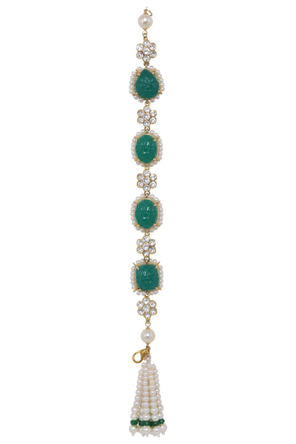 Chhaya Polki & Pearl Embellished Bracelet 