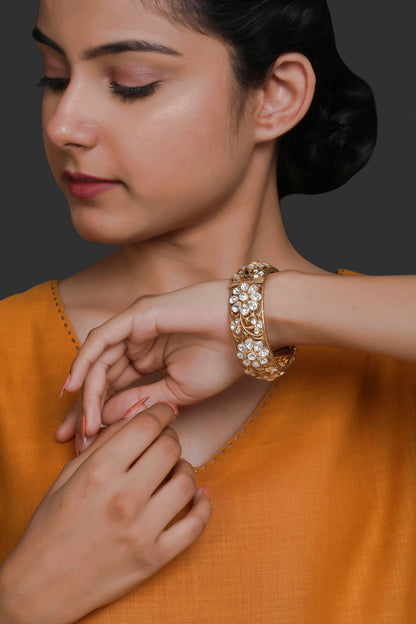 Gulnaz Polki Embellished Cutwork Jali Kada 