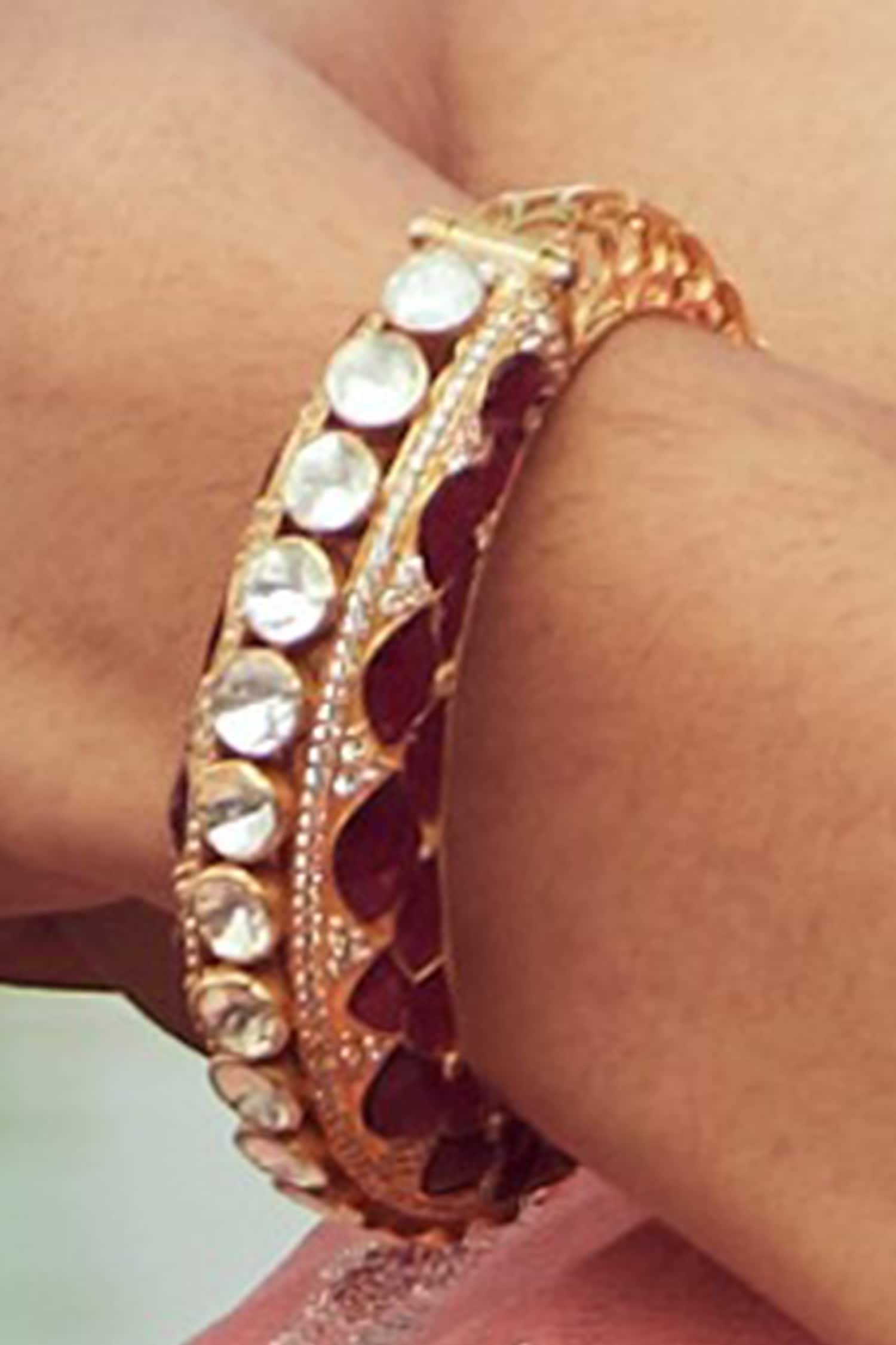 Jivika Vellore Polki Embellished Kada 