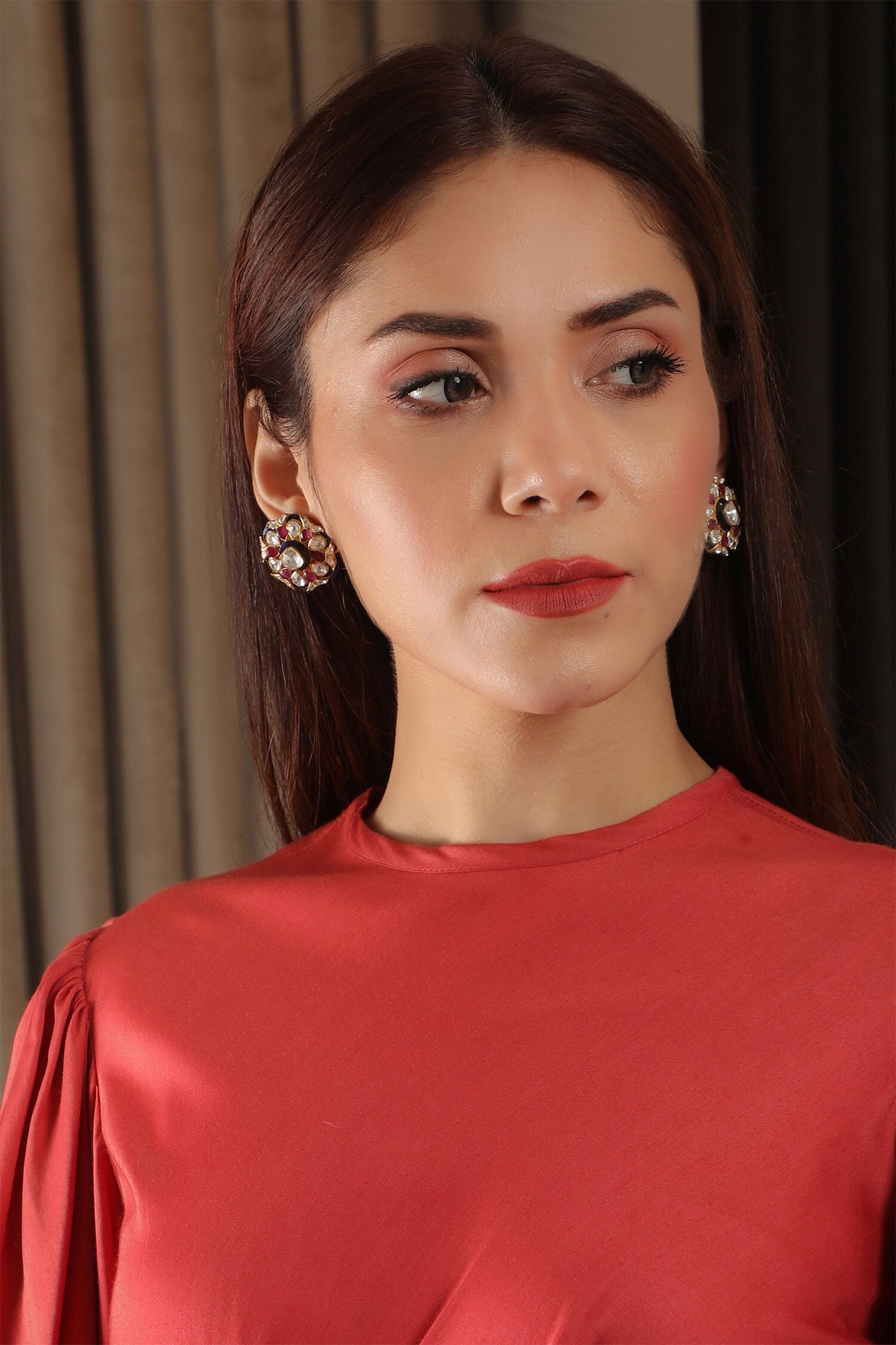 Kashvi Phool Utrai Polki Studs 