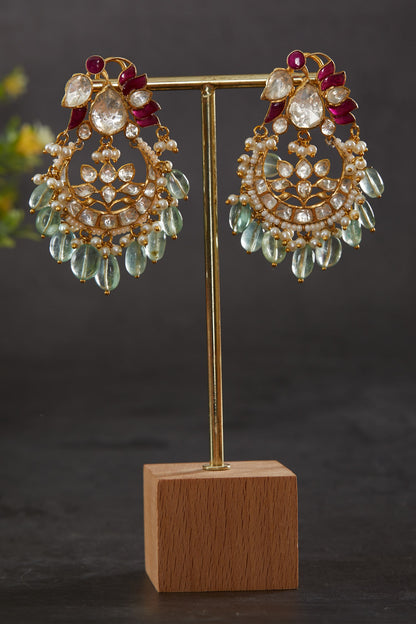 Bird Motif Utrai Polki Chandbalis 
