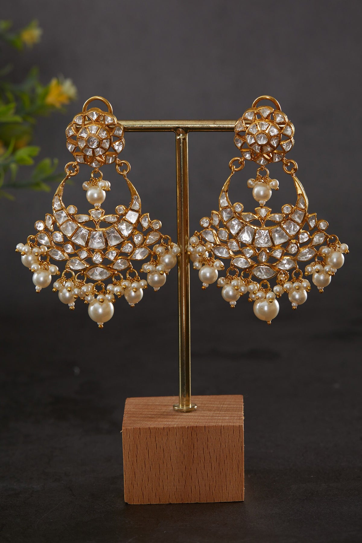 Maya Lunar Polki Embellished Chandbalis 