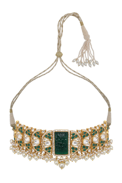 Khizra Chand Bloom Polki Choker 
