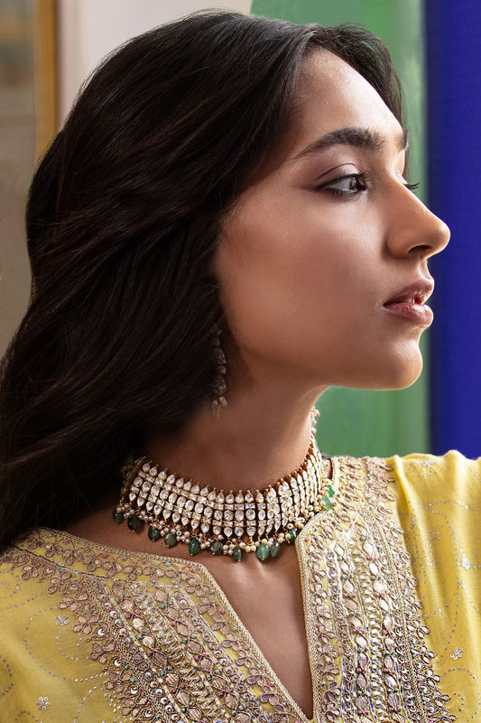 Taal Polki Drop Choker 